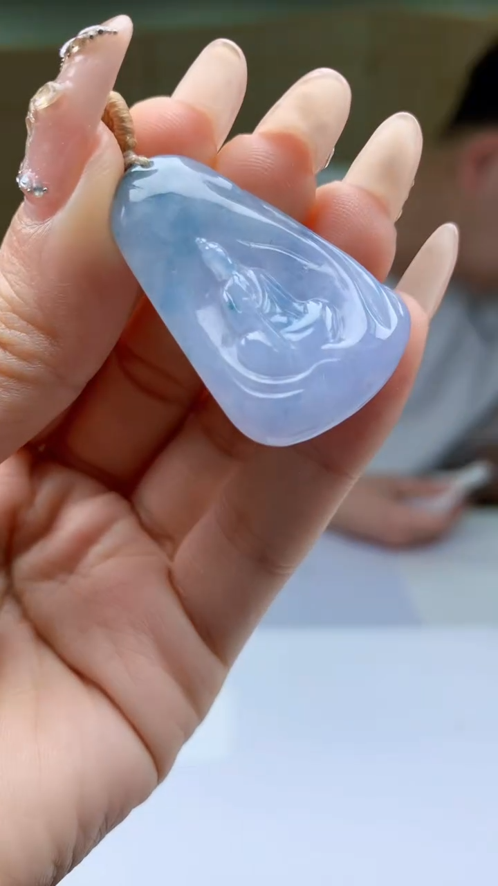 【闪购商品】定制翡翠未镶嵌4868ty-毛货挂件59