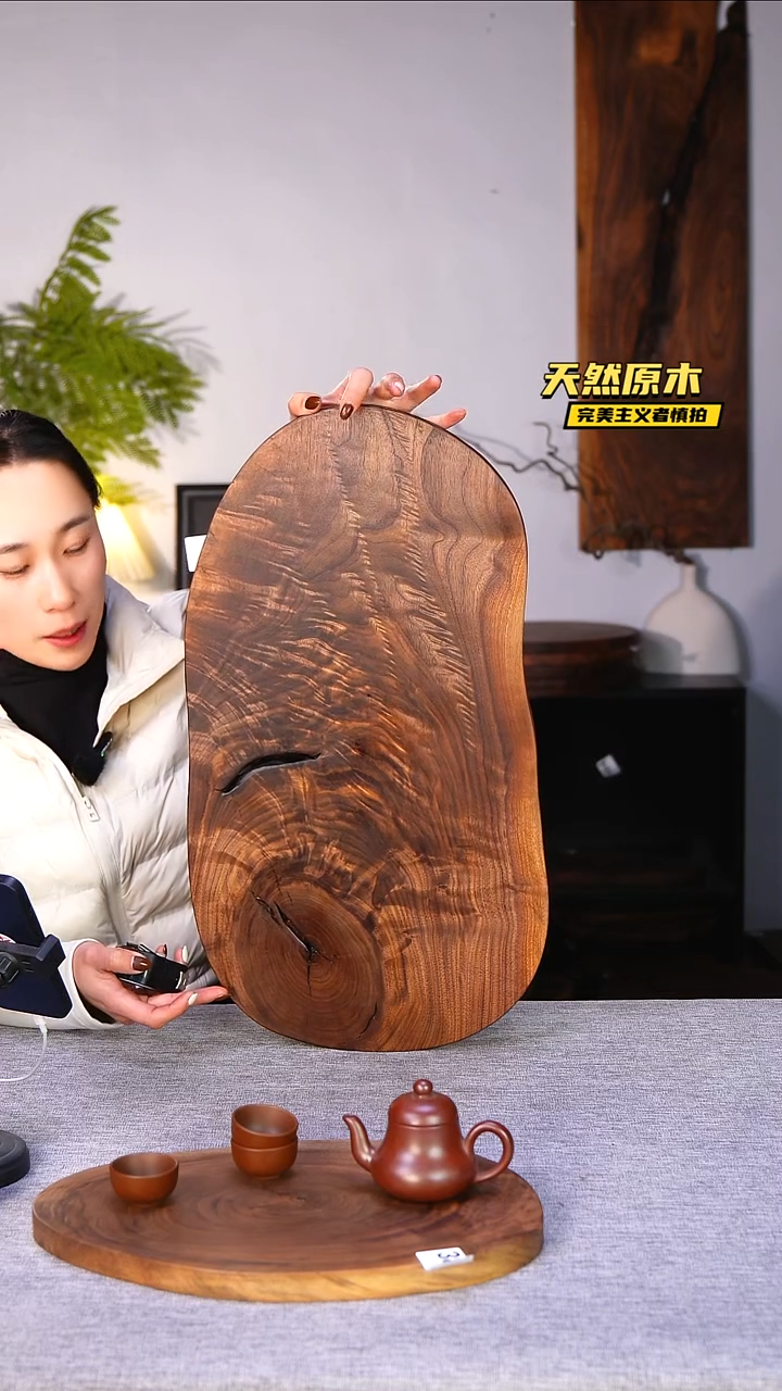 木北美黑胡桃原木.干裂疤结不属于商品质量问题完美主义者慎拍