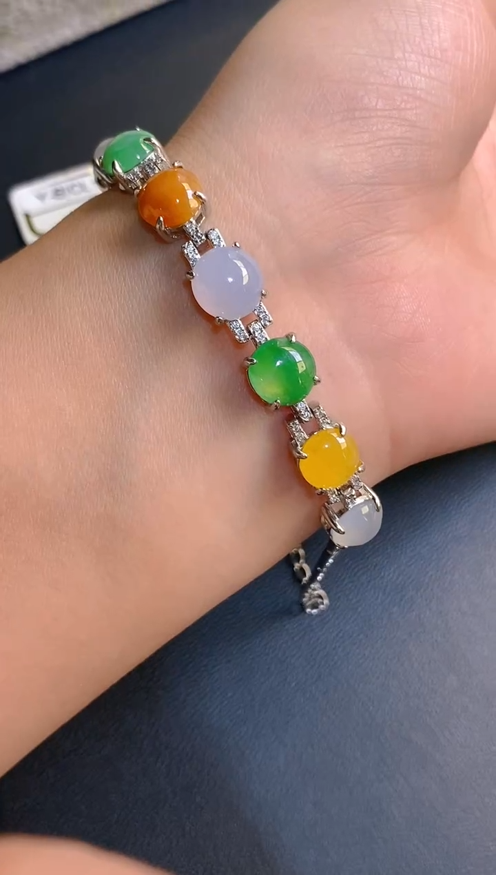 【闪购商品】翡翠耳饰银S925镶嵌天然A货翡翠1