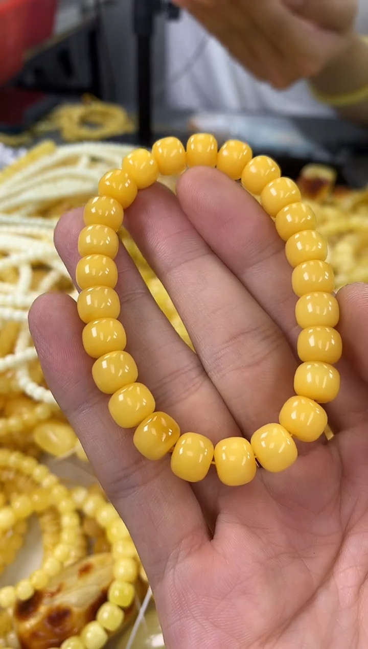 未镶嵌蜜蜡裸石手串
