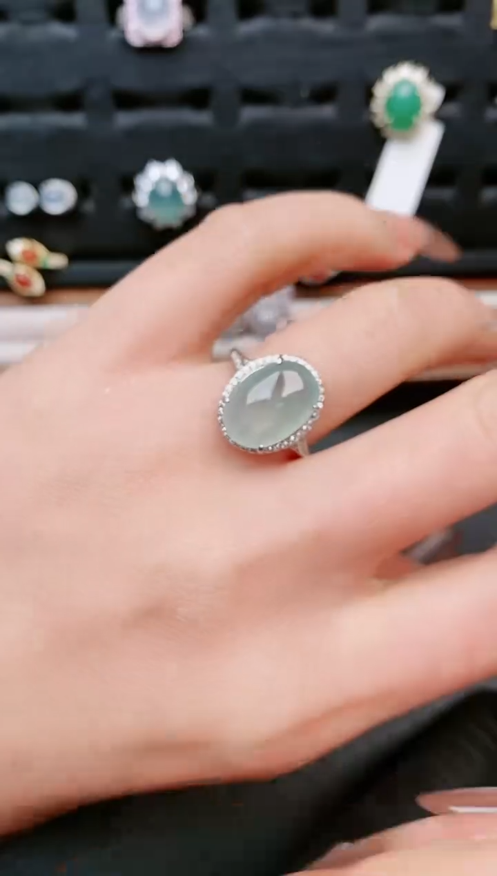 【闪购商品】翡翠戒指银S925镶嵌....