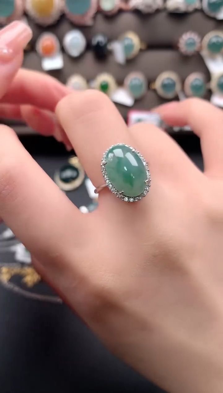 【闪购商品】翡翠戒指银S925镶嵌51241241