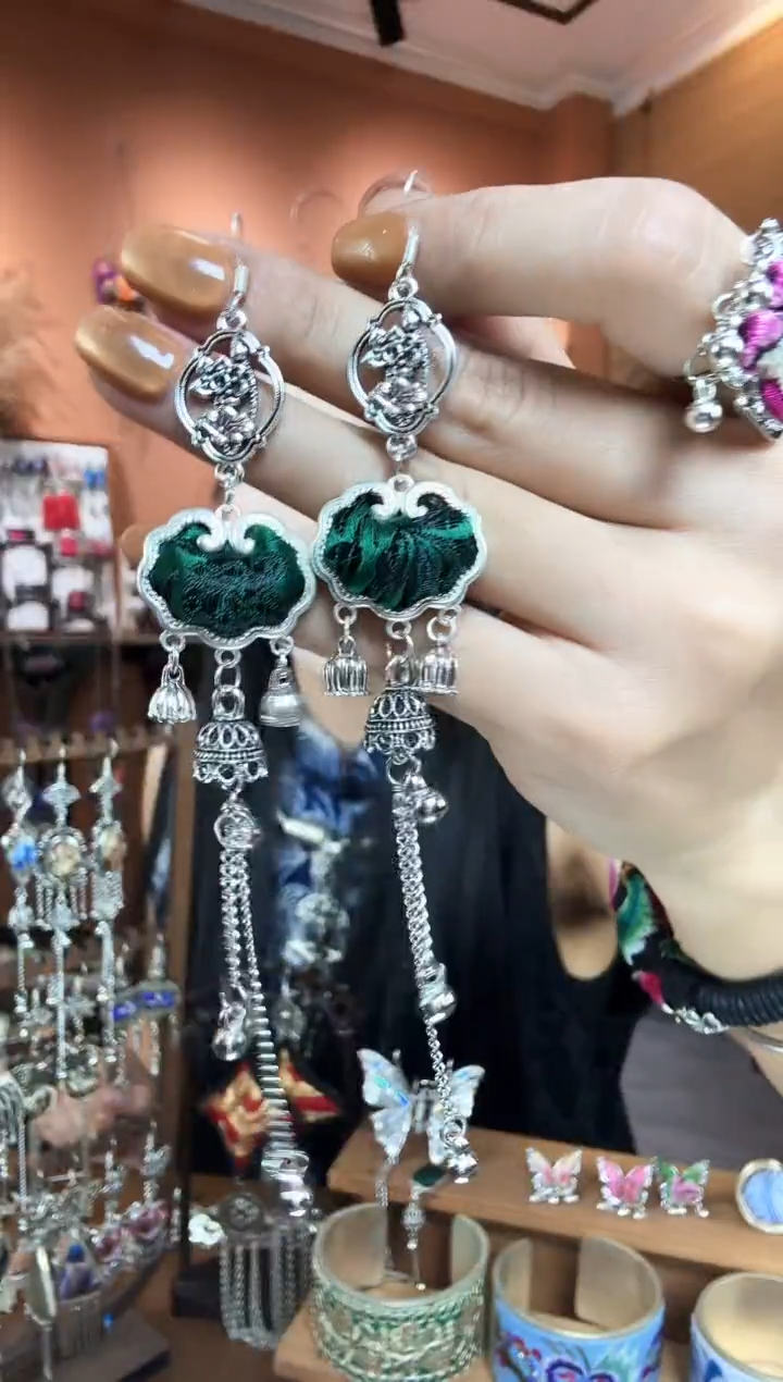 刺绣纯手工民族风耳环