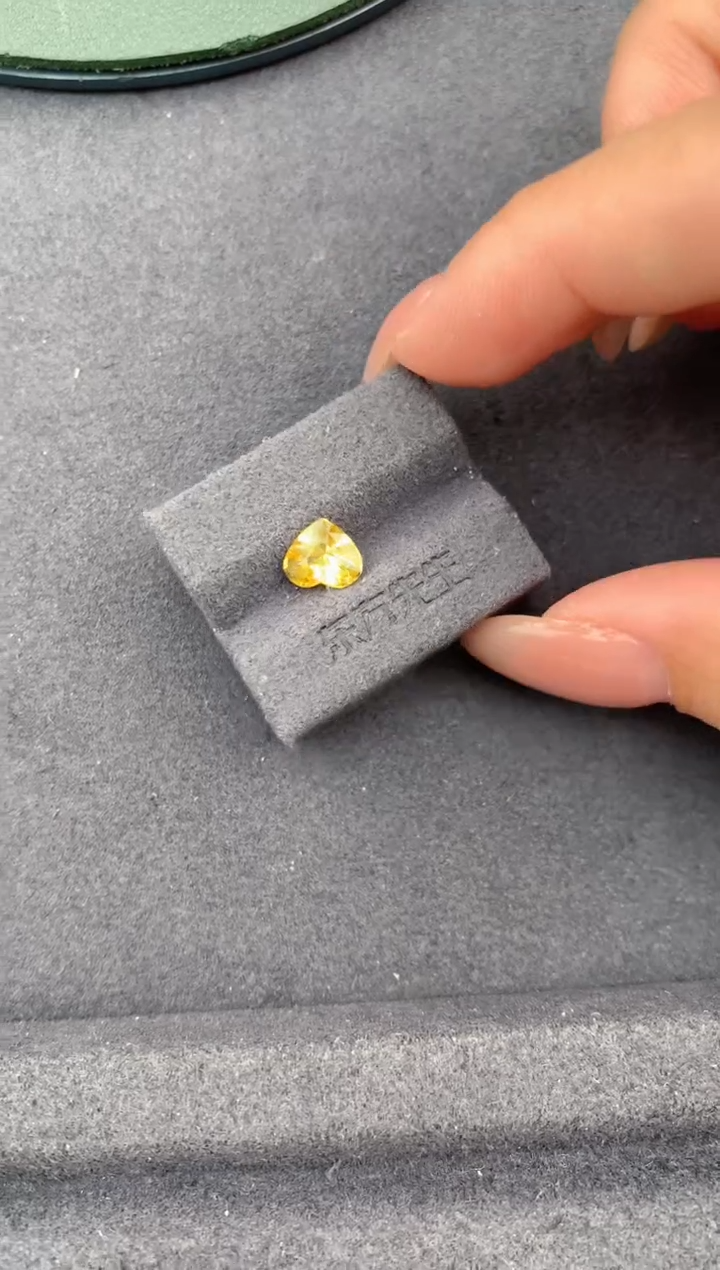 裸石彩色蓝宝石1ct黄蓝宝 FH 定制
