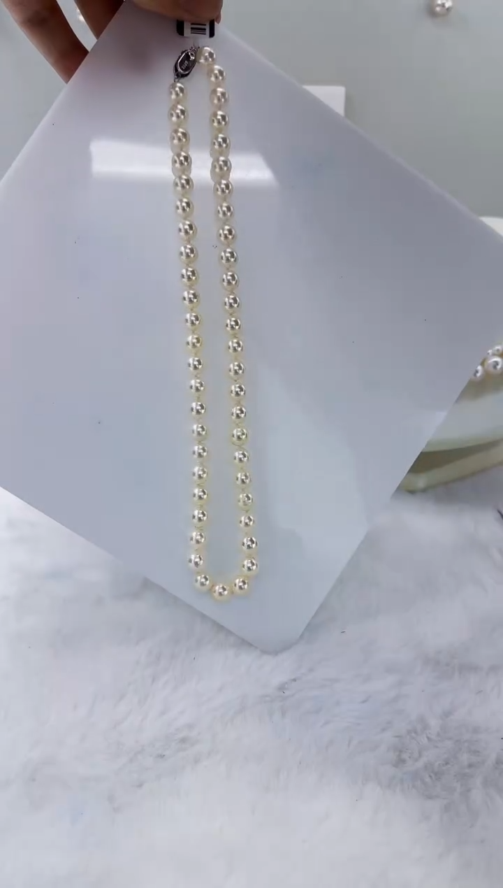 未镶嵌海水珍珠DA海水羽皇金串链8-9   y409