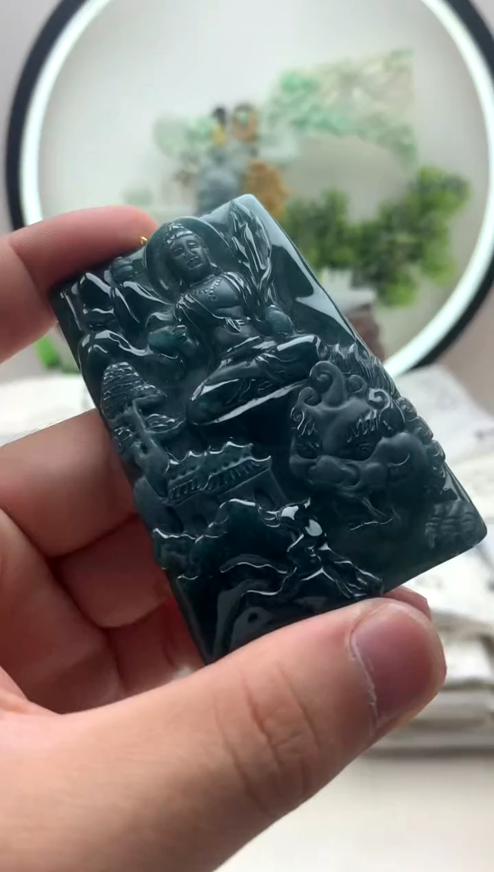 颈饰未镶嵌翡翠文殊