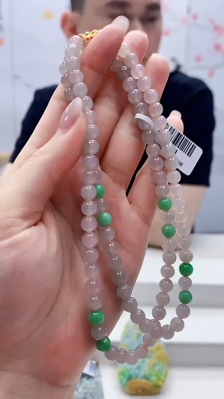 定制翡翠未镶嵌1502lr-毛货珠链91