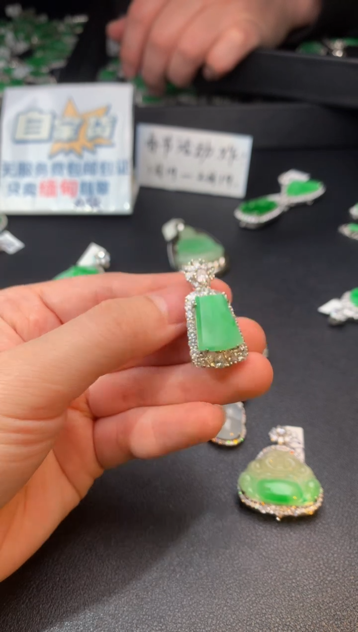 【闪购商品】翡翠颈饰银S925镶嵌翡翠