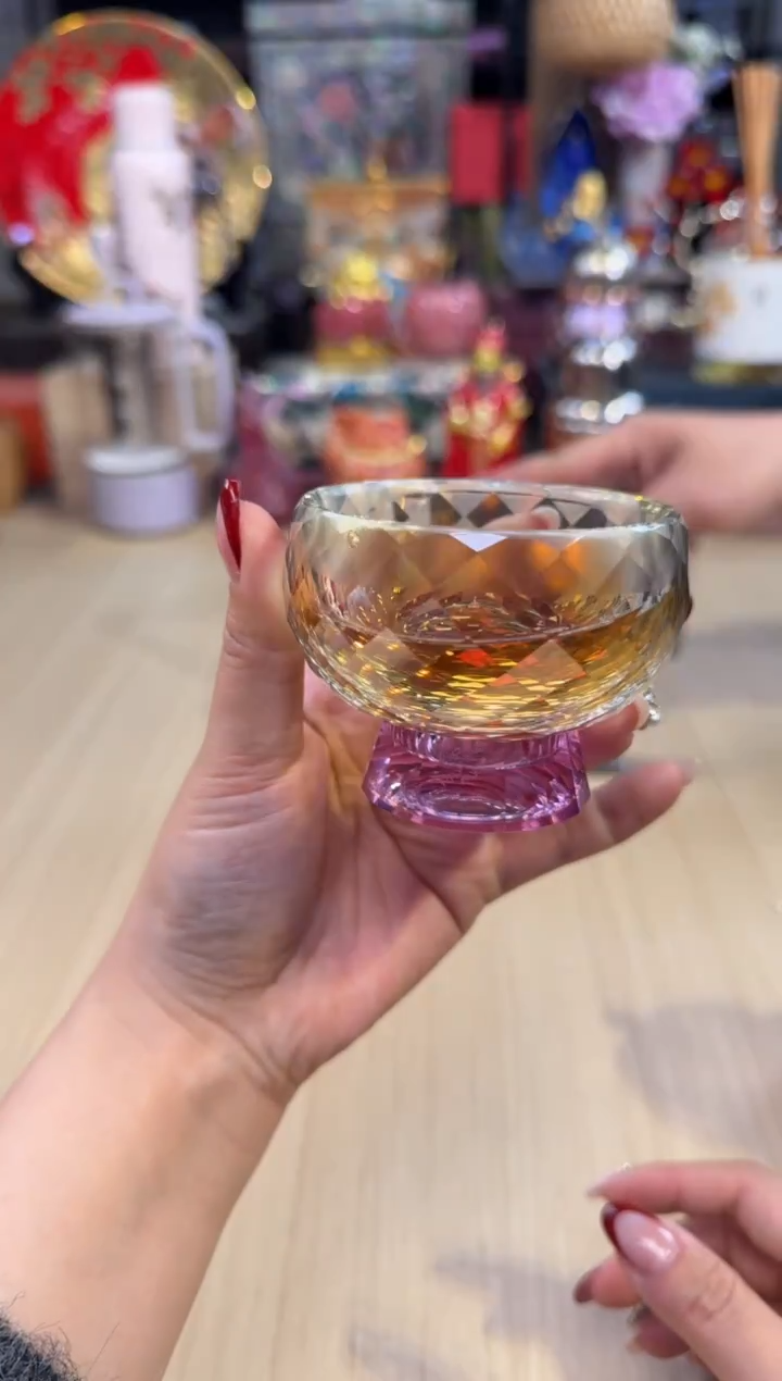 76菱曦炫彩水晶茶杯-紫色