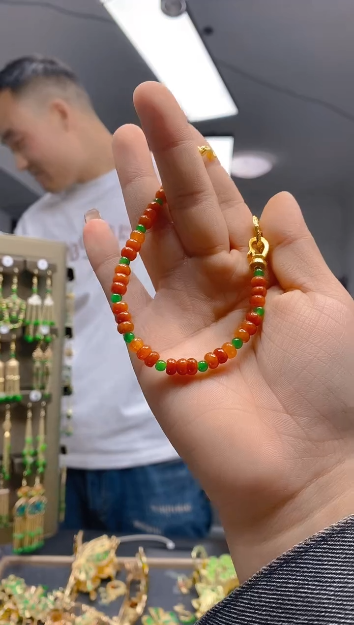 【闪购商品】翡翠耳饰合金0382翡翠手链