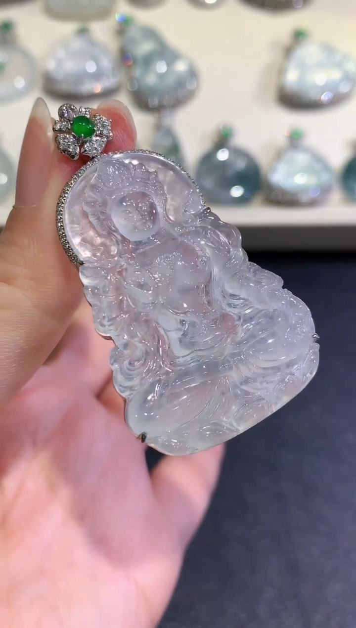 【闪购商品】翡翠颈饰18K金镶嵌B172   