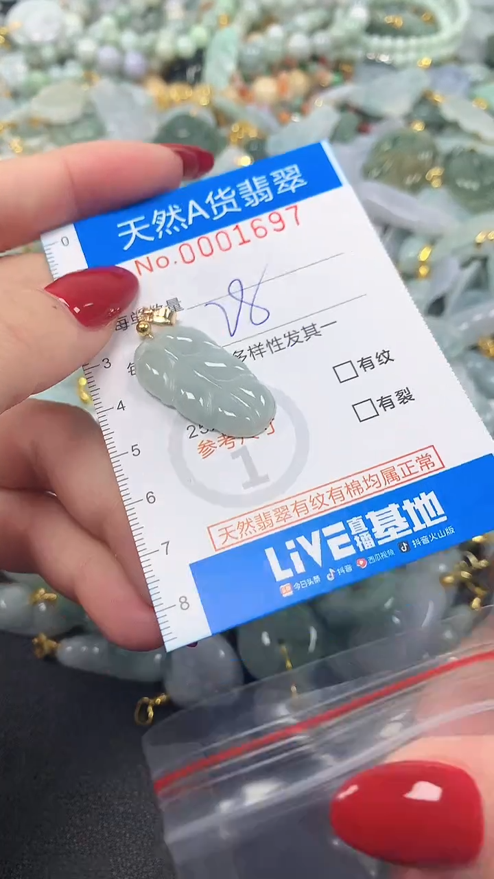 颈饰未镶嵌翡翠净货挂件-1697