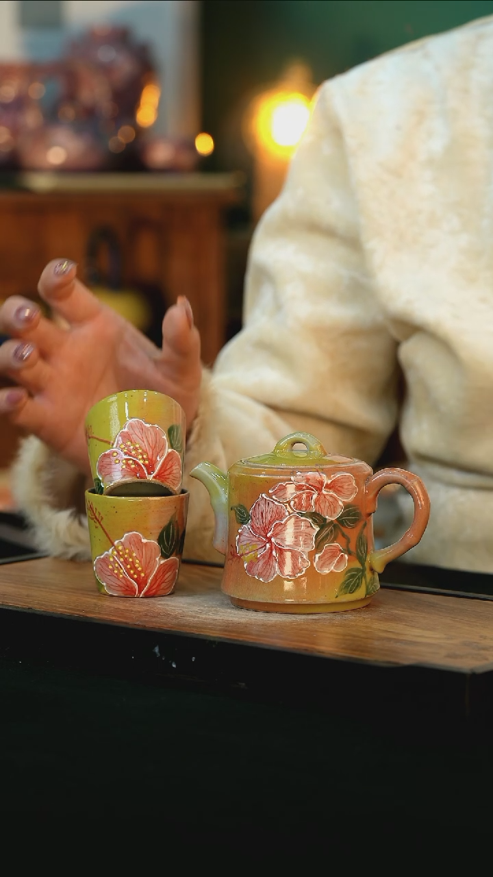 【闪购商品】杯手绘心瓷陶瓷浮力