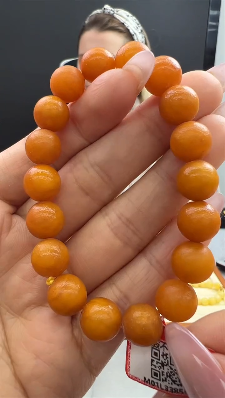 【闪购商品】琥珀手链未镶嵌956秒拍号