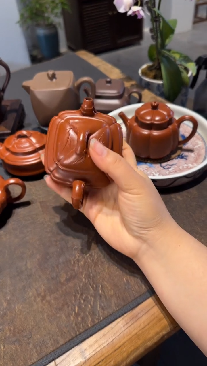 【闪购商品】紫砂茶壶双线竹鼓