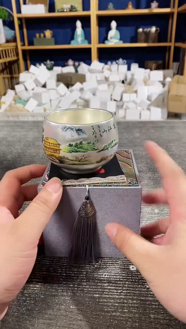 【闪购商品】其他周鸿杰赢定江山大号鎏银杯礼盒装