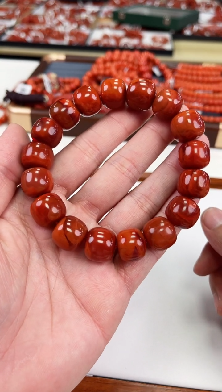 【闪购商品】南红玛瑙瓦西老型手串15+未镶嵌一个/条