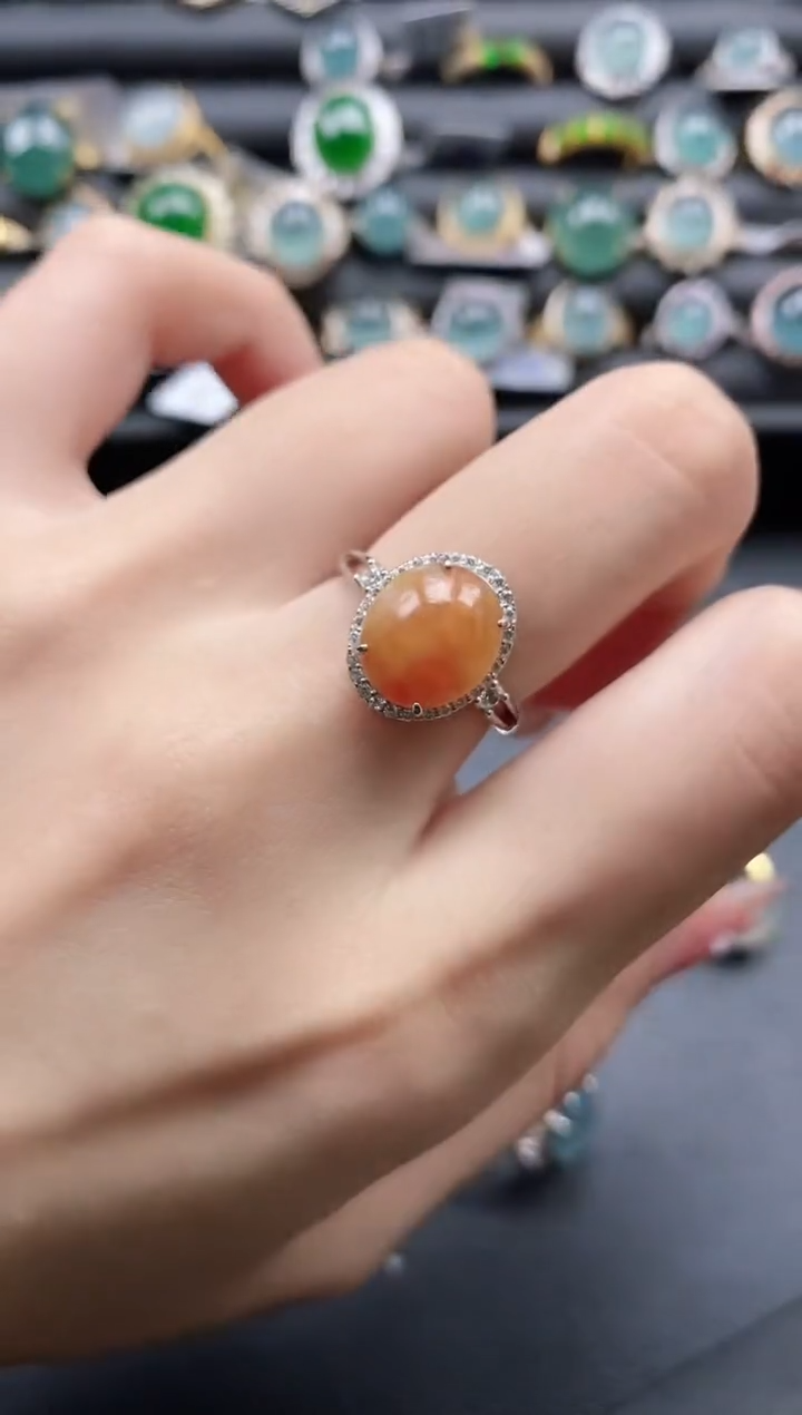 【闪购商品】翡翠戒指银S925镶嵌11111