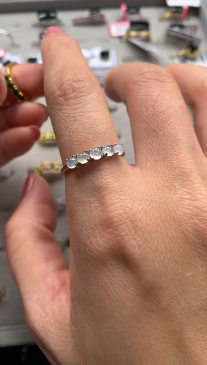 【闪购商品】翡翠戒指银S925镶嵌111111111     9