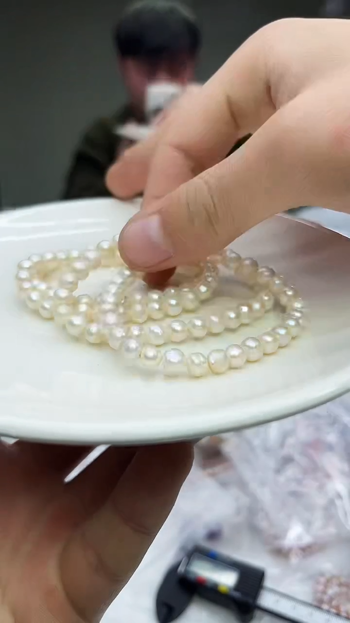 未镶嵌手链淡水珍珠白色系 小米手链