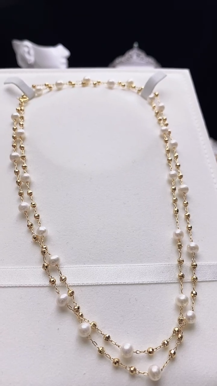 【闪购商品】淡水珍珠颈饰未镶嵌淡水珍珠毛衣链