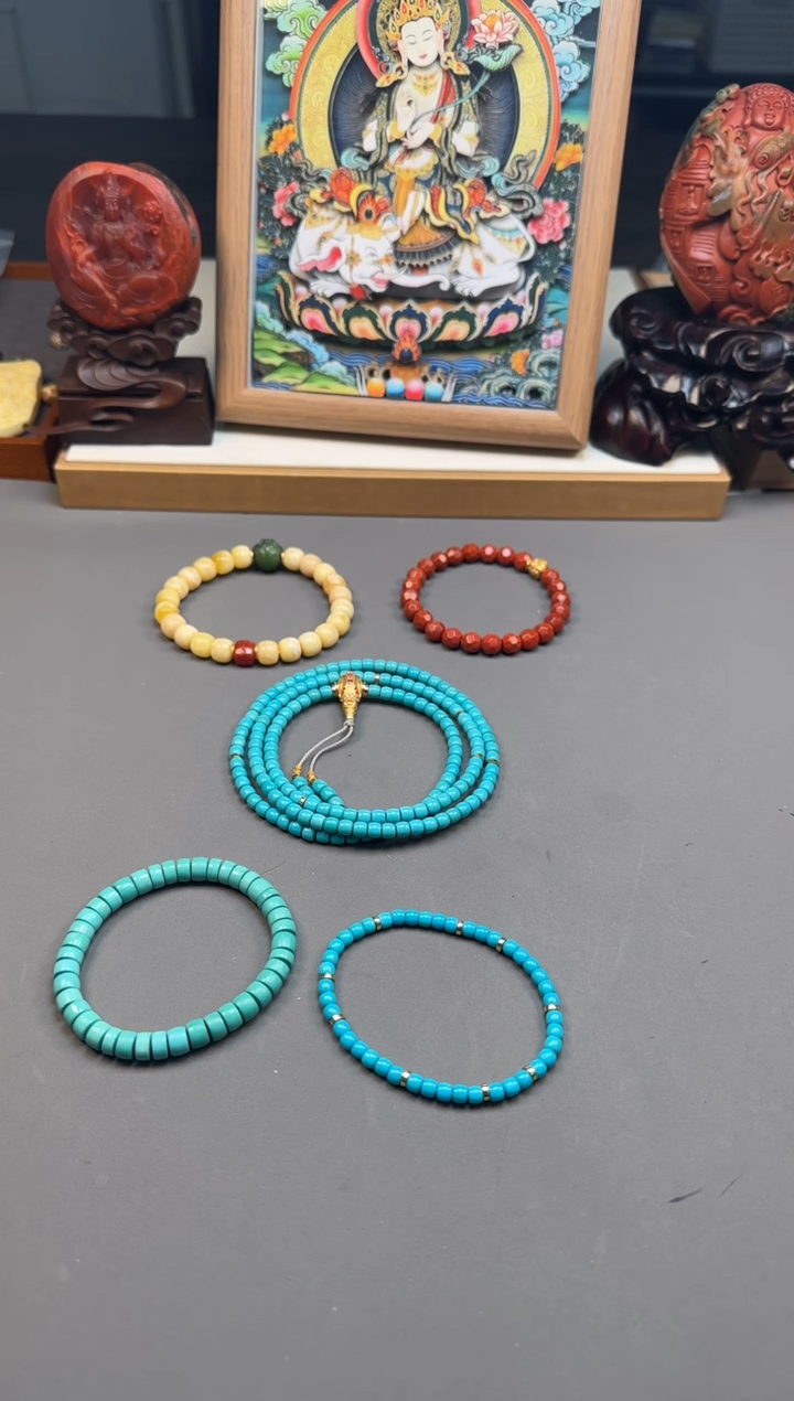 【闪购商品】绿松石手串手串未镶嵌手串手串