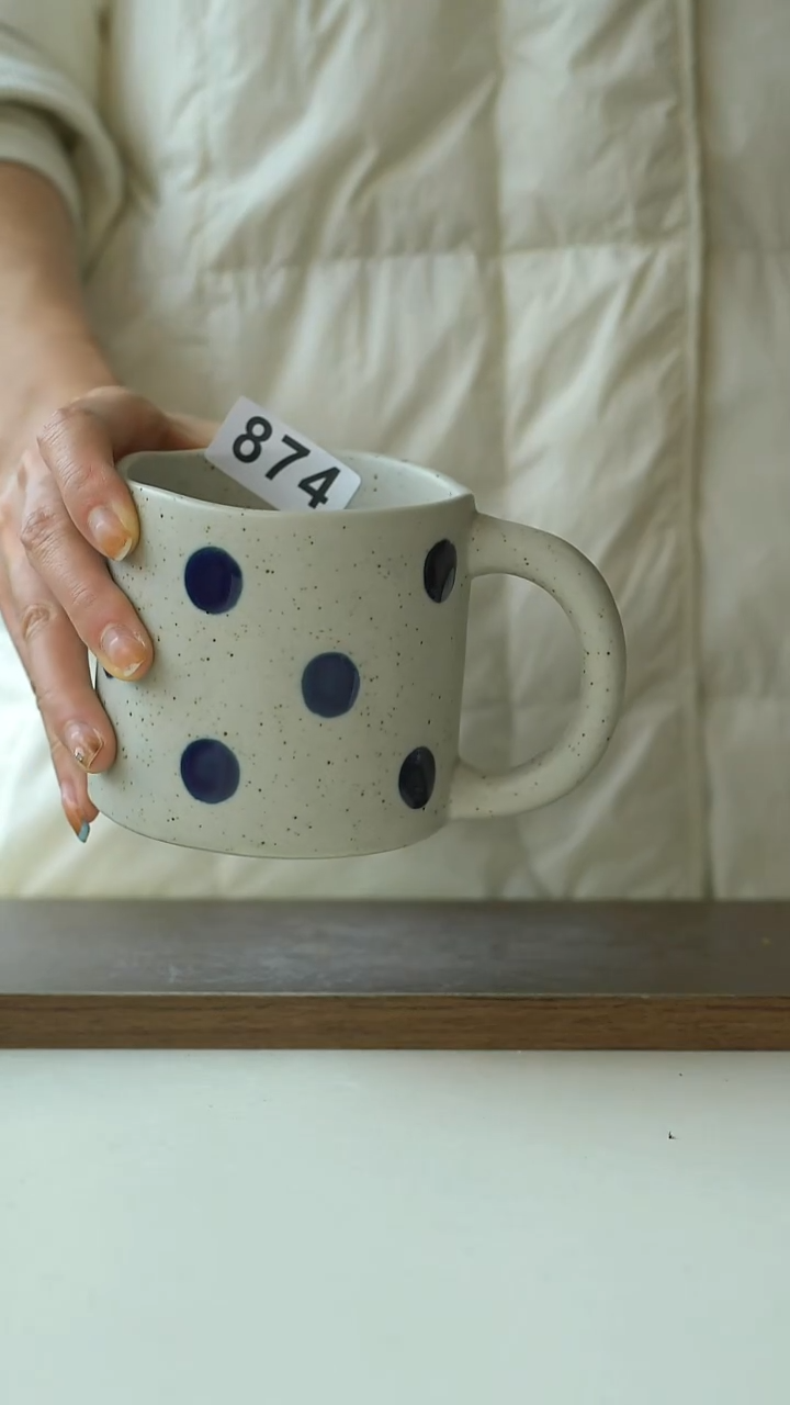 陶瑕不退换874蓝宝石马克杯420ml@7-7@