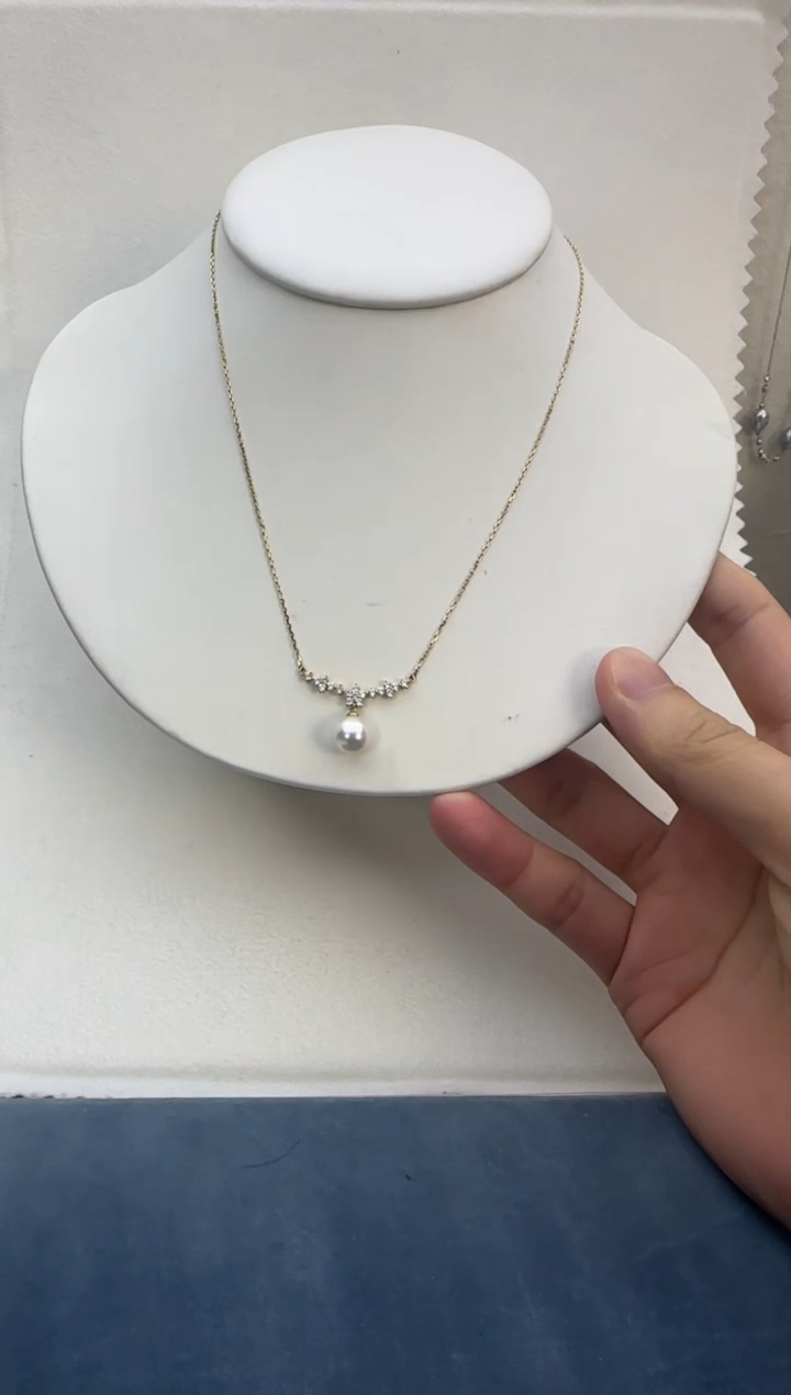 【闪购商品】海水珍珠颈饰18K金镶嵌8.5