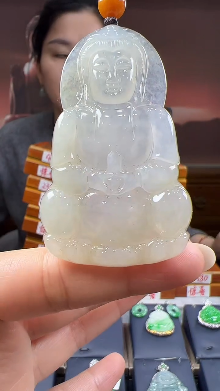 未镶嵌挂件翡翠观音