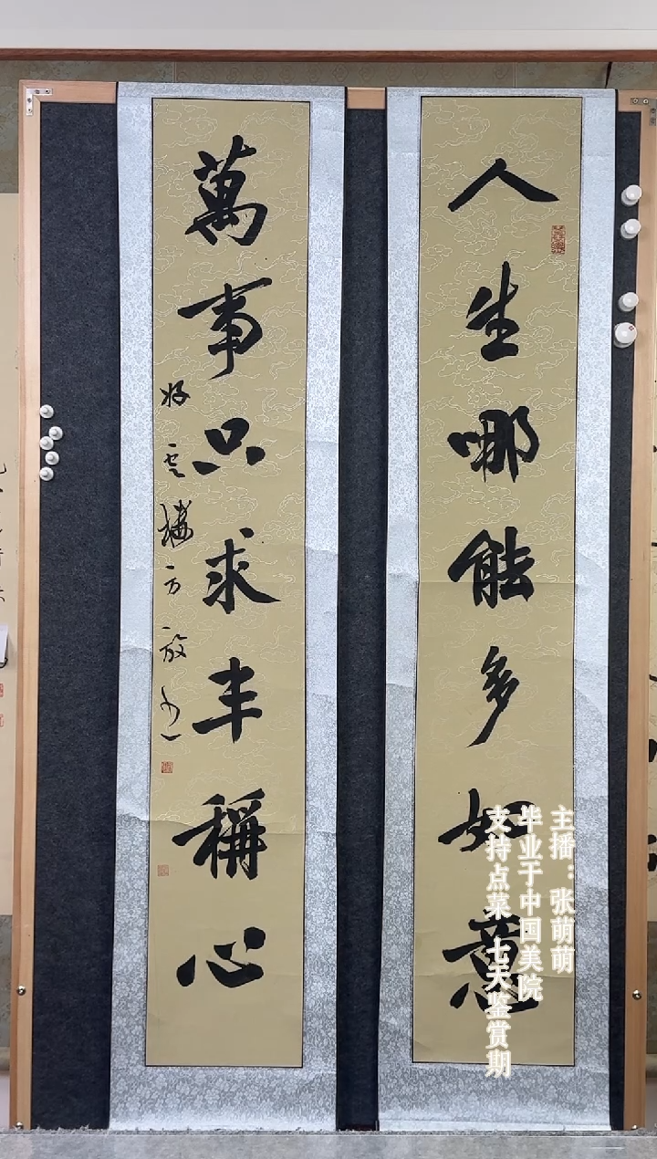 书法方f老师 多字对联 立轴