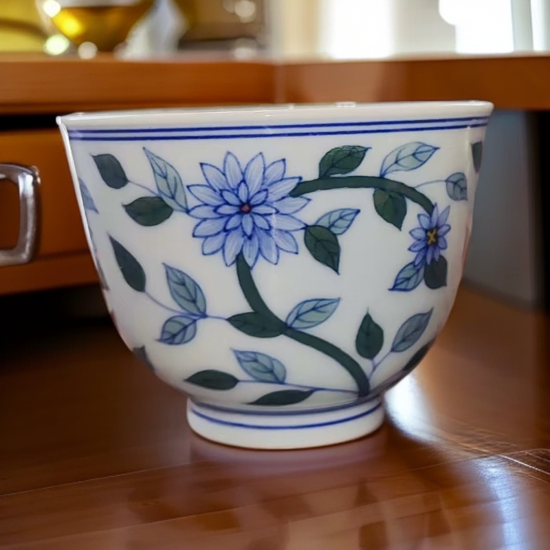 【小乔赏瓷】 沐茗古韵青花茶杯