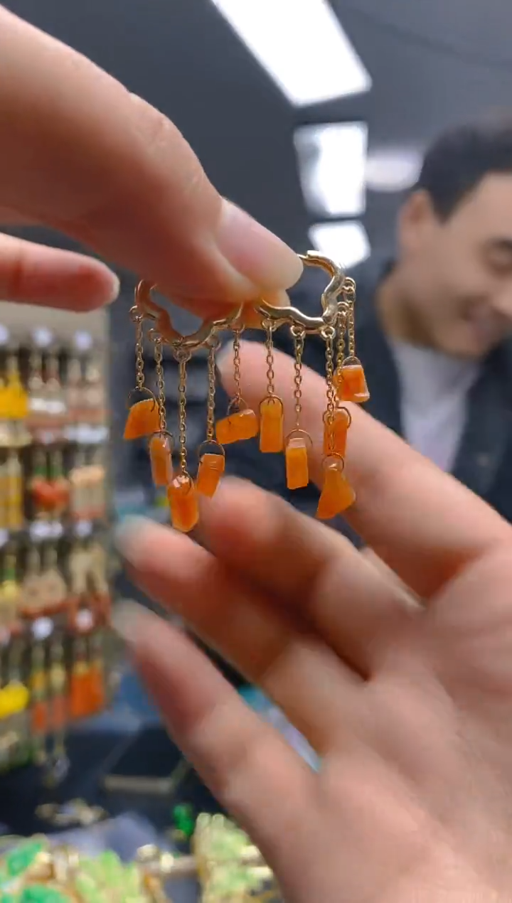 【闪购商品】翡翠耳饰合金075翡翠耳包