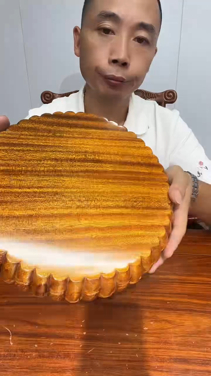 木老花整木竹节款27*30*8金瓜