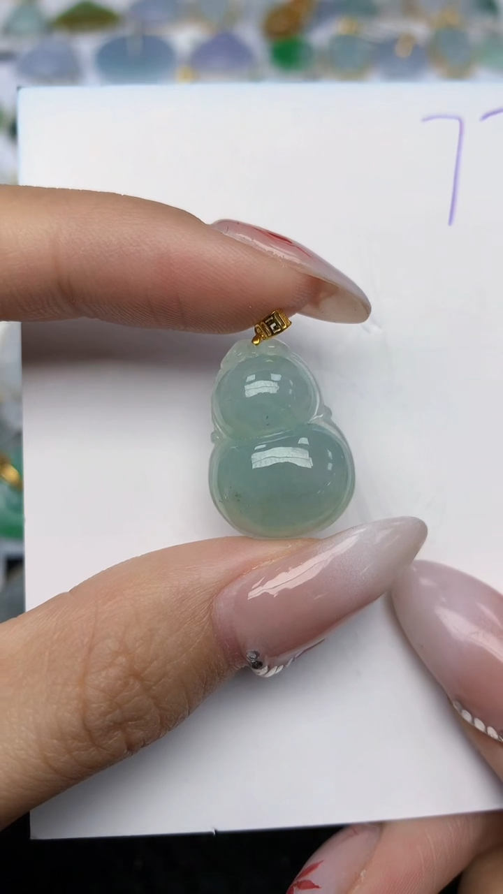 【闪购商品】翡翠颈饰18K金镶嵌天然翡翠A货