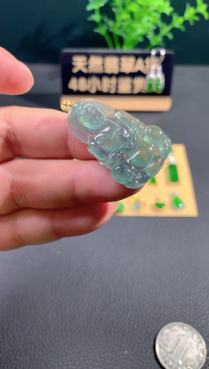 【闪购商品】翡翠颈饰18K金镶嵌翡翠