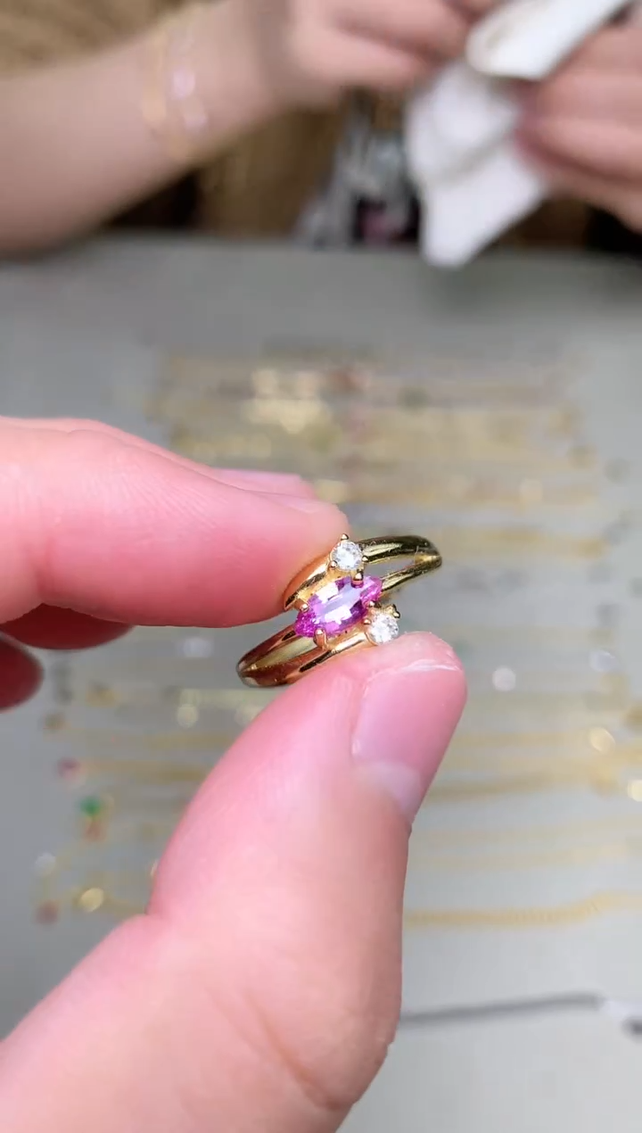 戒指蓝宝石银S925镶嵌戒指