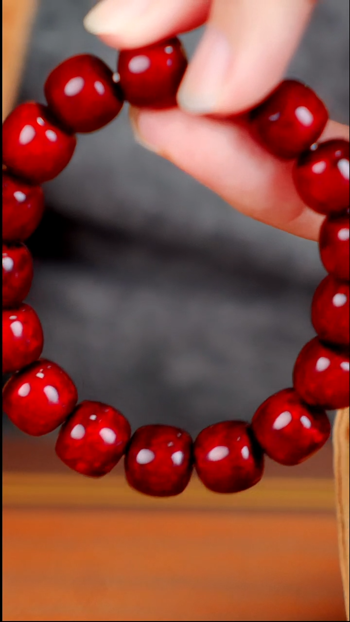 疯子大漆赤宝砂老型1213mm  17颗