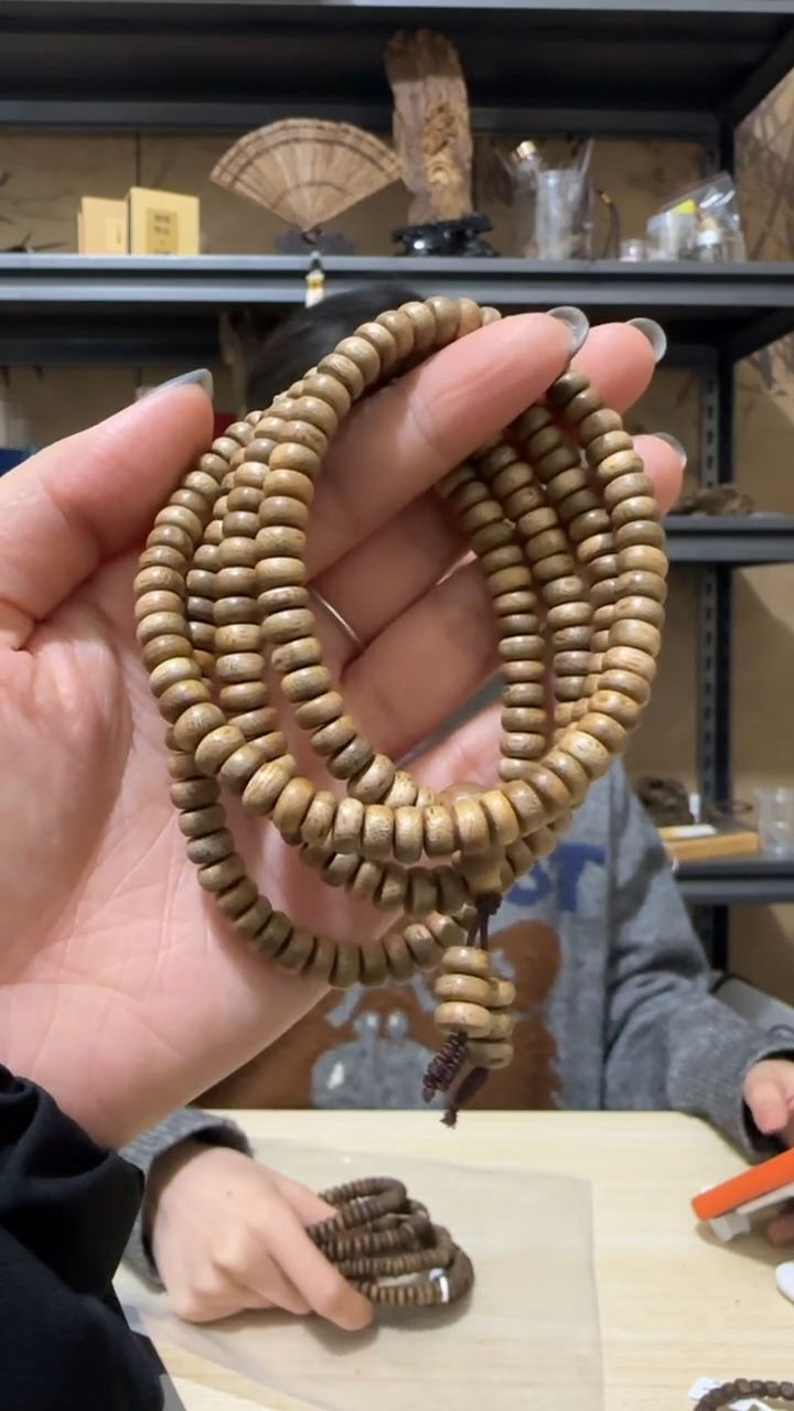 【闪购商品】沉香手串9号马来西亚算盘珠野料多圈手串