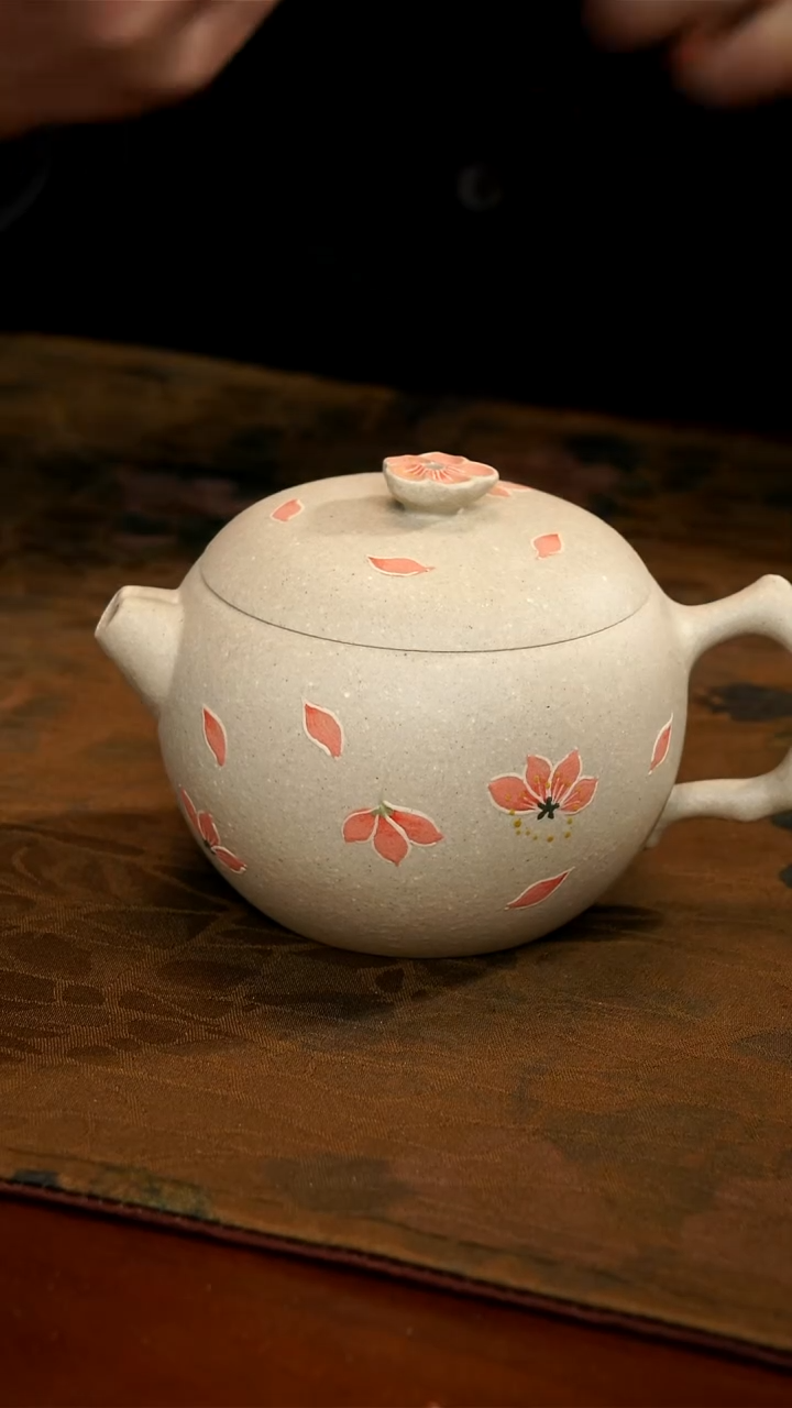 茶壶紫砂白泥春不晚壶微瑕