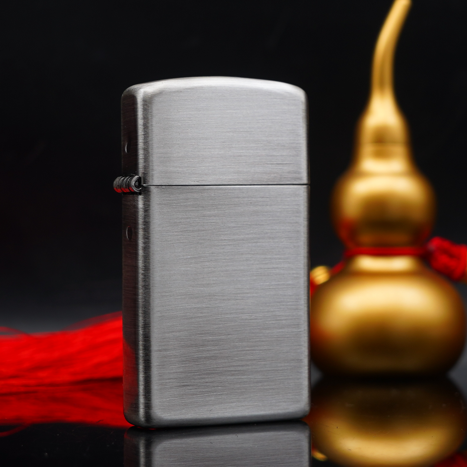 ZIPPO/之宝ZIPPO打火机 镀银做旧拉丝光板XF窄机（岁月痕迹） DYJ1