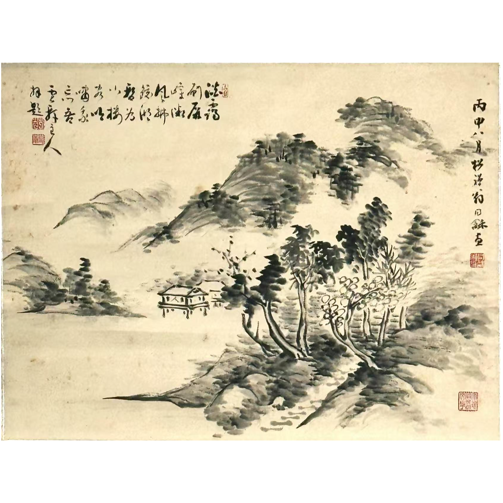 翁同龢【山水】立轴 0283-008 手绘专场