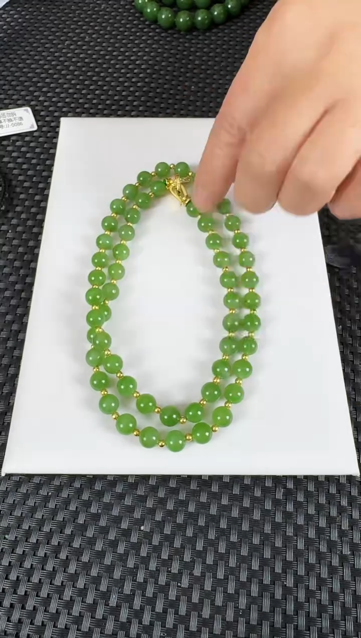 【闪购商品】和田玉（碧玉）项链未镶嵌约8MM多样性发一