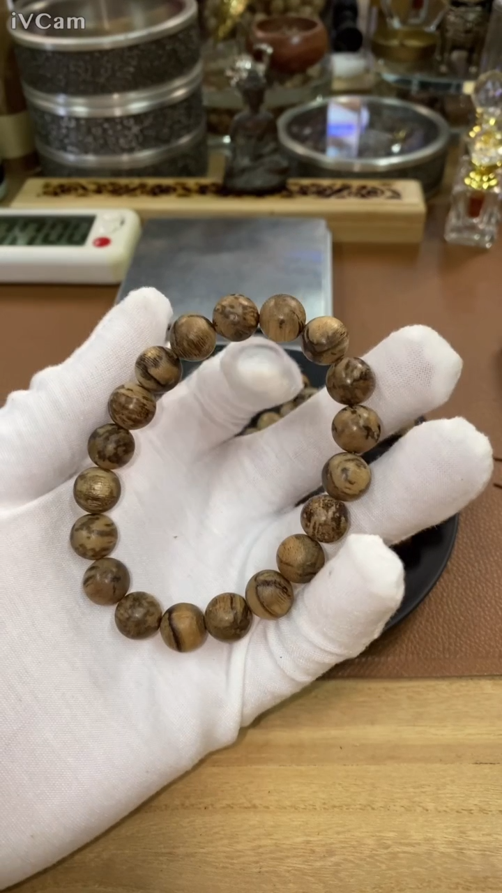 手串沉香香港虎斑棋1.1单圈多样性发其一