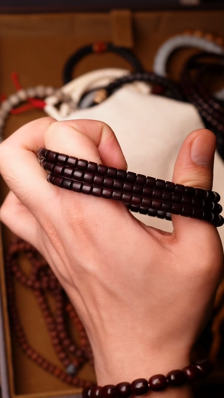 檀香紫檀（小叶紫檀）手串/手链小叶108x5.6mm素串