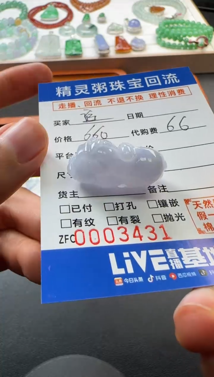 【闪购商品】翡翠颈饰未镶嵌不退不换 无鉴赏期