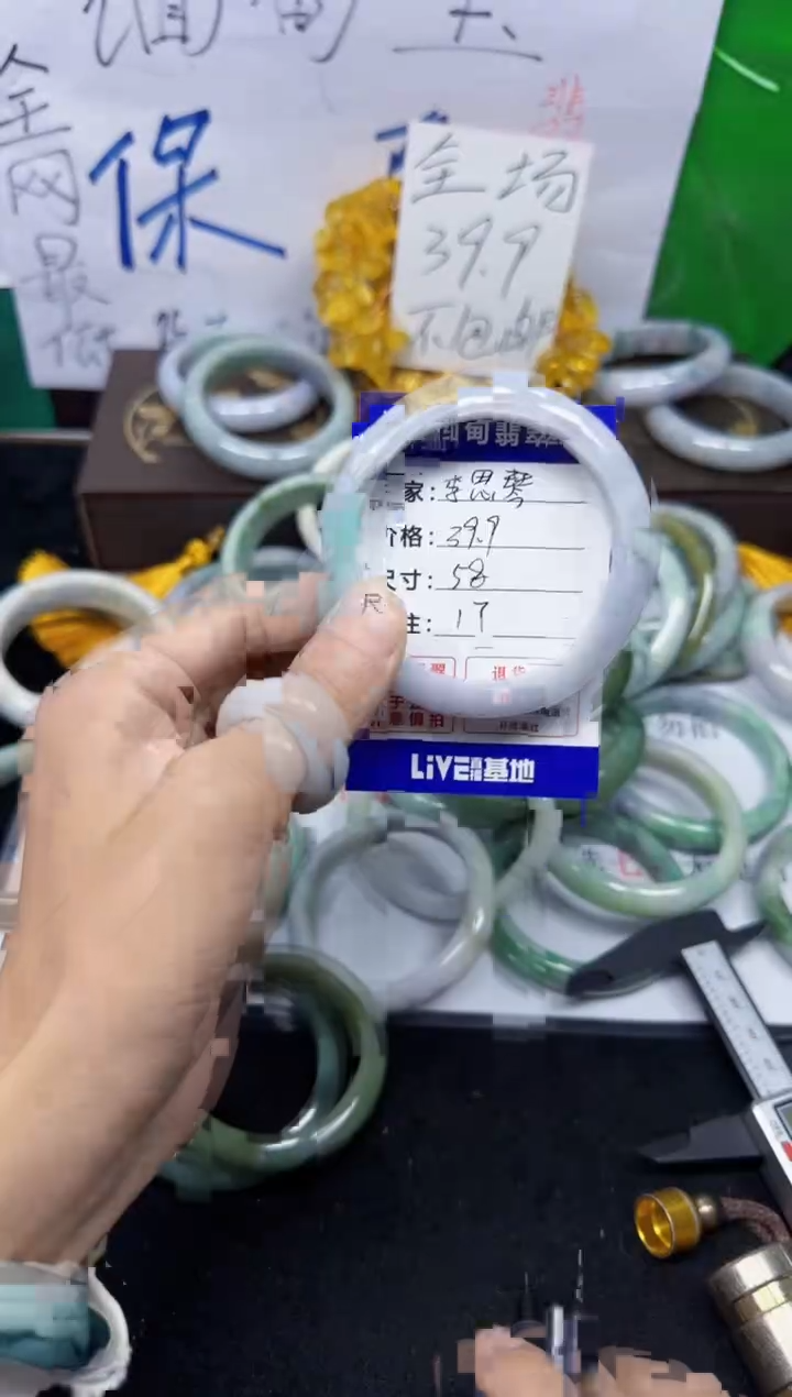 未镶嵌手镯翡翠李**?17