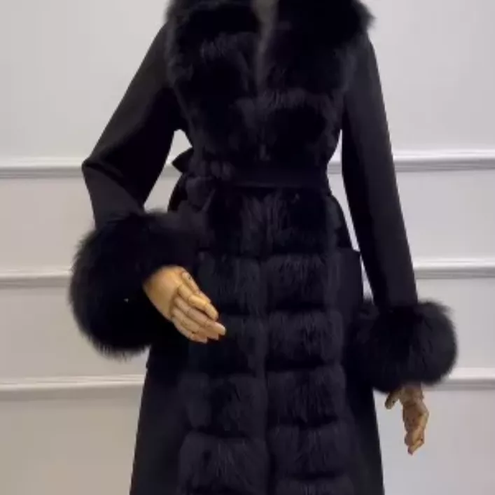 【温迪小姐】贵妇狐狸毛大衣新款私人定制V领长袖（衣长115左右）588