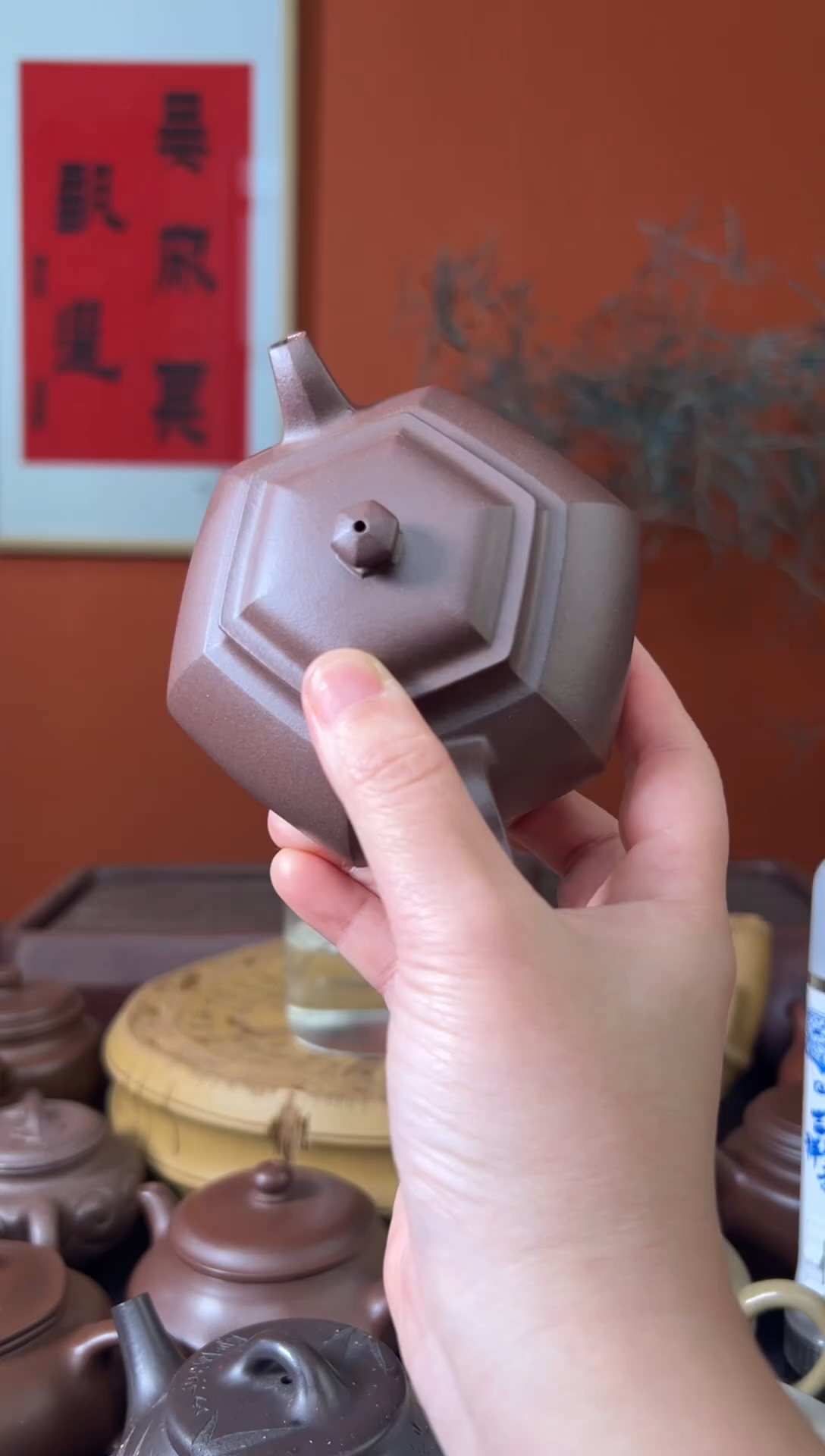 茶壶紫砂半**间六方 玉堂春