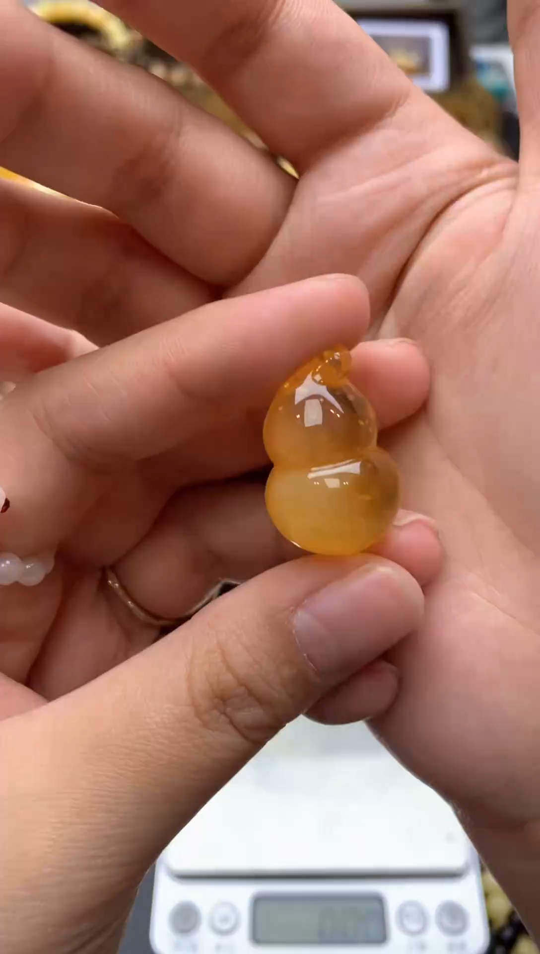 【闪购商品】琥珀珠宝奇石未镶嵌110琥珀蜜蜡微瑕花粉小坑气泡