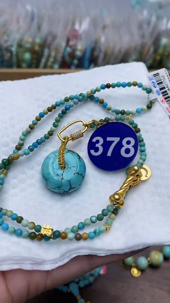 【闪购商品】绿松石项链银S925镶嵌378